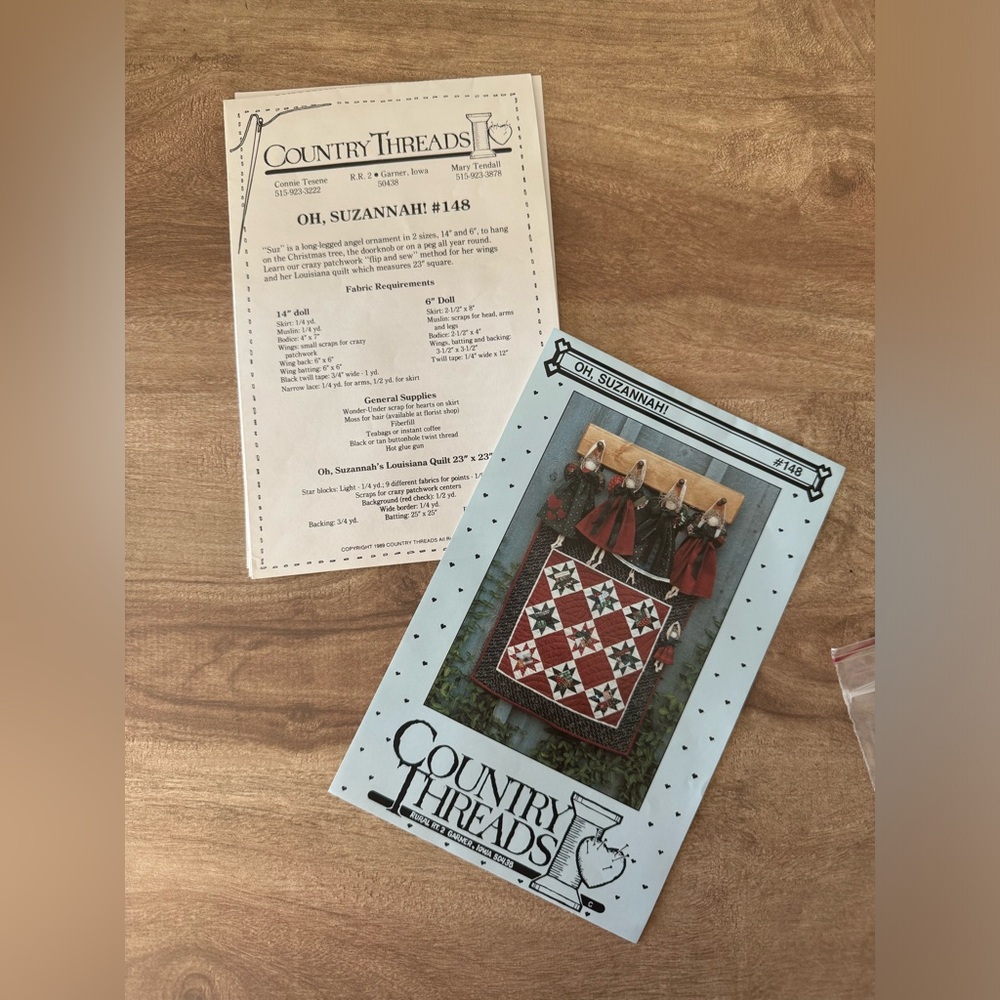OH, SUZANNAH! Louisiana Quilt & Angel Ornament ~ Country Threads Pattern #148
